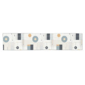 Pasteltinten midden van de eeuw geometrisch patroo korte tafelloper (Horizontaal)