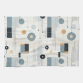 Pasteltinten midden van de eeuw geometrisch patroo theedoek (Horizontaal)