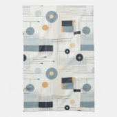 Pasteltinten midden van de eeuw geometrisch patroo theedoek (Verticaal)