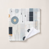 Pasteltinten retro geometrisch patroon bad handdoek (Wasdoekje)
