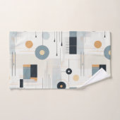 Pasteltinten retro geometrisch patroon bad handdoek (Handdoek)