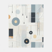 Pasteltinten retro geometrisch patroon fleece deken (Voorkant)