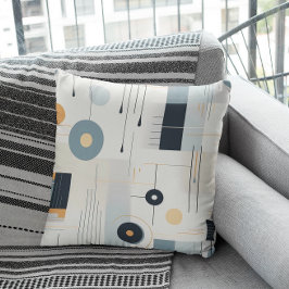 Pasteltinten retro geometrisch patroon kussen