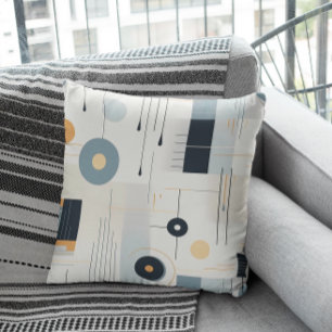 Pasteltinten retro geometrisch patroon kussen