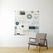 Pasteltinten retro geometrisch patroon wandkleed (In Situ (horizontaal))