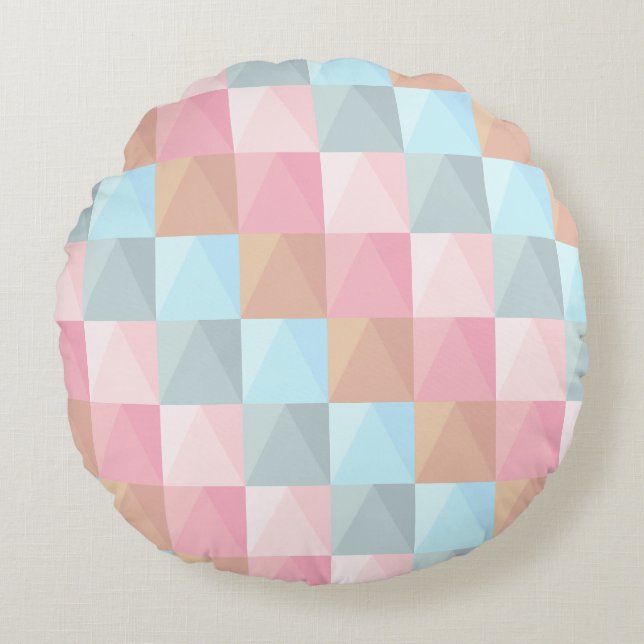 Pasteltinten Rond Kussen (Voorkant)