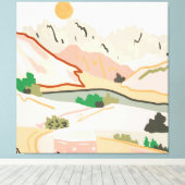 pasteltocht canvas afdruk (Insitu (Houten vloer))