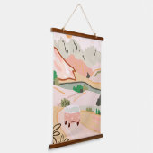 pasteltocht hangend wandkleed (Gebogen)