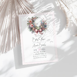 Pasteltuin Bloeit Boog Bloemen Baby Shower Kaart