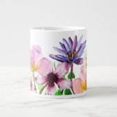 Pasteltuin bloeit grote koffiekop (Voorkant)