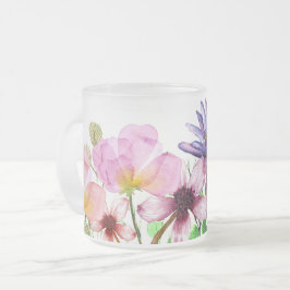 Pasteltuin bloeit matglas koffiemok