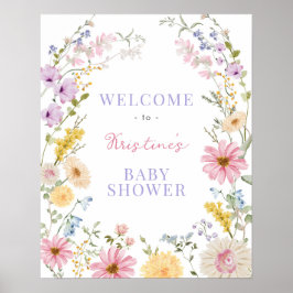 Pasteltuin Bloem Baby in Bloom Shower Welkom Poster