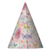 Pasteltuin | Bloemen en Vlinders Feesthoedjes (Achterkant)