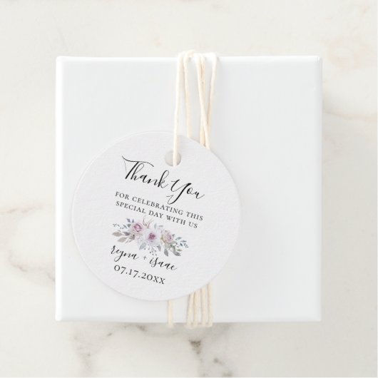 Pasteltuin Bloemige Trouw Dank Je Bedankjes Labels (In situ)