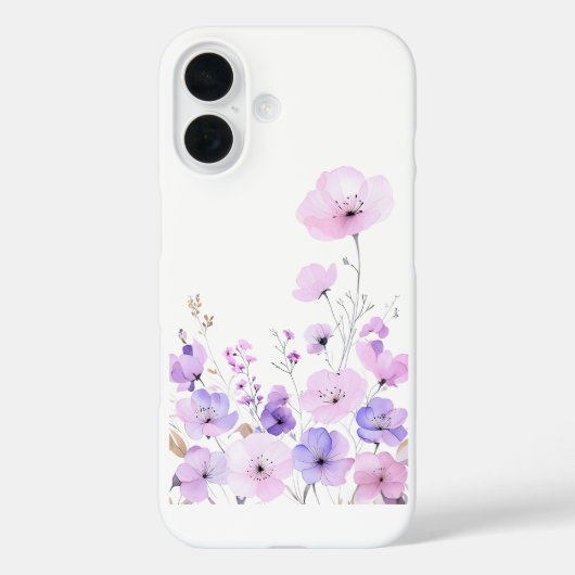 Pasteltuin met zachte bloemenweelde Case-Mate iPhone case (Achterkant)