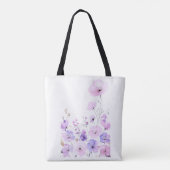 Pasteltuin met zachte bloemenweelde tote bag (Achterkant)