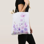 Pasteltuin met zachte bloemenweelde tote bag (Dichtbij)