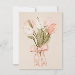 Pasteltulpen bloemen briefkaart
