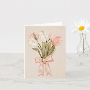 Pasteltulpen bloemen kaart