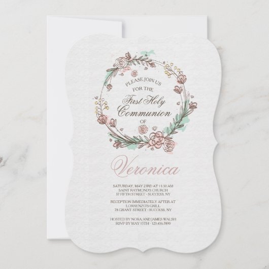 pasteluitnodiging kaart (Voorkant)