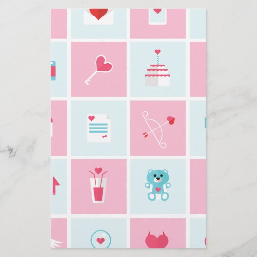 pastelValentijnsdag Briefpapier (Voorkant)