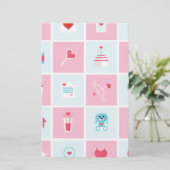 pastelValentijnsdag Briefpapier (Staand voorkant)