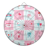 pastelValentijnsdag Dartbord (Voorkant)