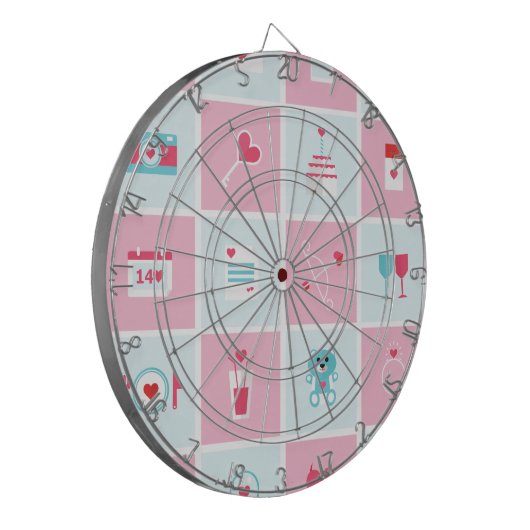 pastelValentijnsdag Dartbord (Voorkant Links)