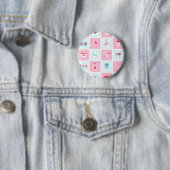pastelValentijnsdag Ronde Button 5,7 Cm (In situ)