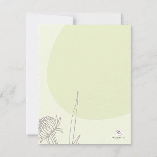 Pastelvelden - Bereavement bedankt notiecard (Achterkant)