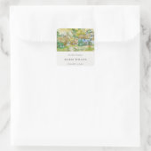 Pastelvelden Berglandschap Bruidsdouche Vierkante Sticker (Tas)