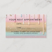 Pastelverf druppelnagel salon Manicurist Afsprakenkaartje (Achterkant)