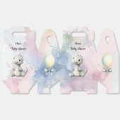 Pastelverf Splash Schattige dinosaurus Baby shower Bedankdoosjes (Ongevouwen)