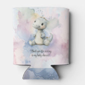 Pastelverf Splash Schattige dinosaurus Baby shower Blikjeskoeler (Achterkant)