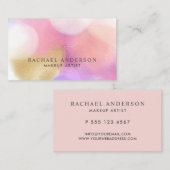 Pastelverf Splotches Make-up Artist Visitekaartje (Voorkant / Achterkant)