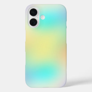 Pastelverloop blauw geel en paars iPhone 16 hoesje