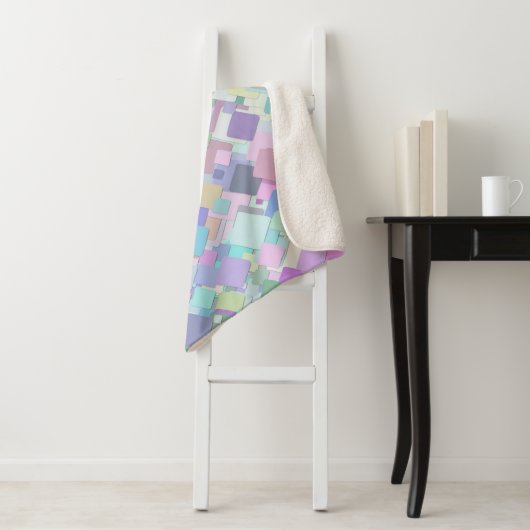 pastelvierdeken sherpa deken (In situ)