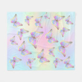 pastelvlinder fleece deken (Voorkant (Horizontaal))