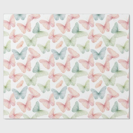 pastelvlinder inpakpapier (Vlak)