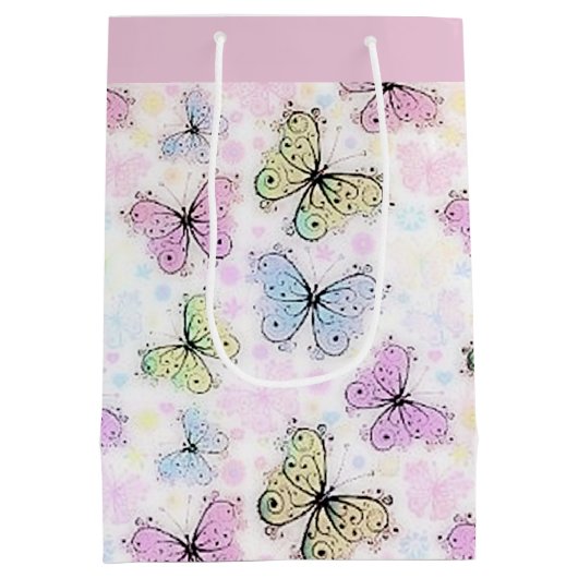 pastelvlinder medium cadeauzakje (Achterkant)