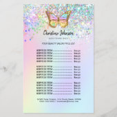 pastelvlinder schoonheidssalon flyer (Voorkant)