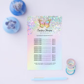 pastelvlinder schoonheidssalon flyer (Enkel)