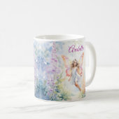 pastelvlinderfee in Flower Garden Koffiemok (Voorkant rechts)