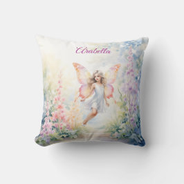 pastelvlinderfee in Flower Garden Kussen