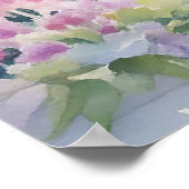  pastelvlinderfee in Flower Garden Poster (Hoek)