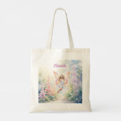  pastelvlinderfee in Flower Garden Tote Bag (Achterkant)