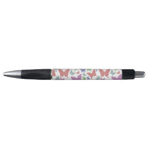 pastelvlinders op witte zwarte pen