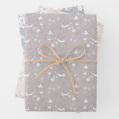 Pastelvogels en -bloemen inpakpapier vel (In situ)