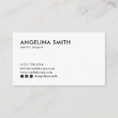 Pastelvogels tropisch bloemmotief minimalistisch visitekaartje (Achterkant)