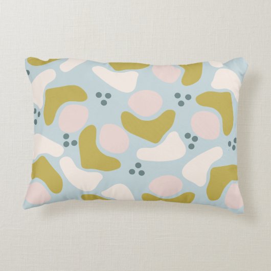 Pastelvormen en stippen accent kussen (Achterkant)